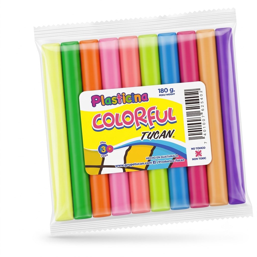 Plasticina Colorful 180G 10 Colores